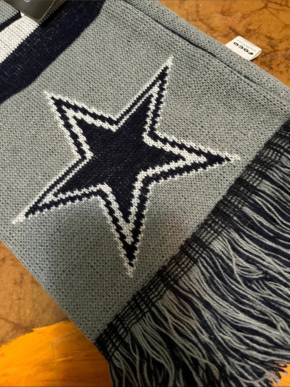 NFL Dallas Cowboys Knit Scarf - Navy, Gray, White